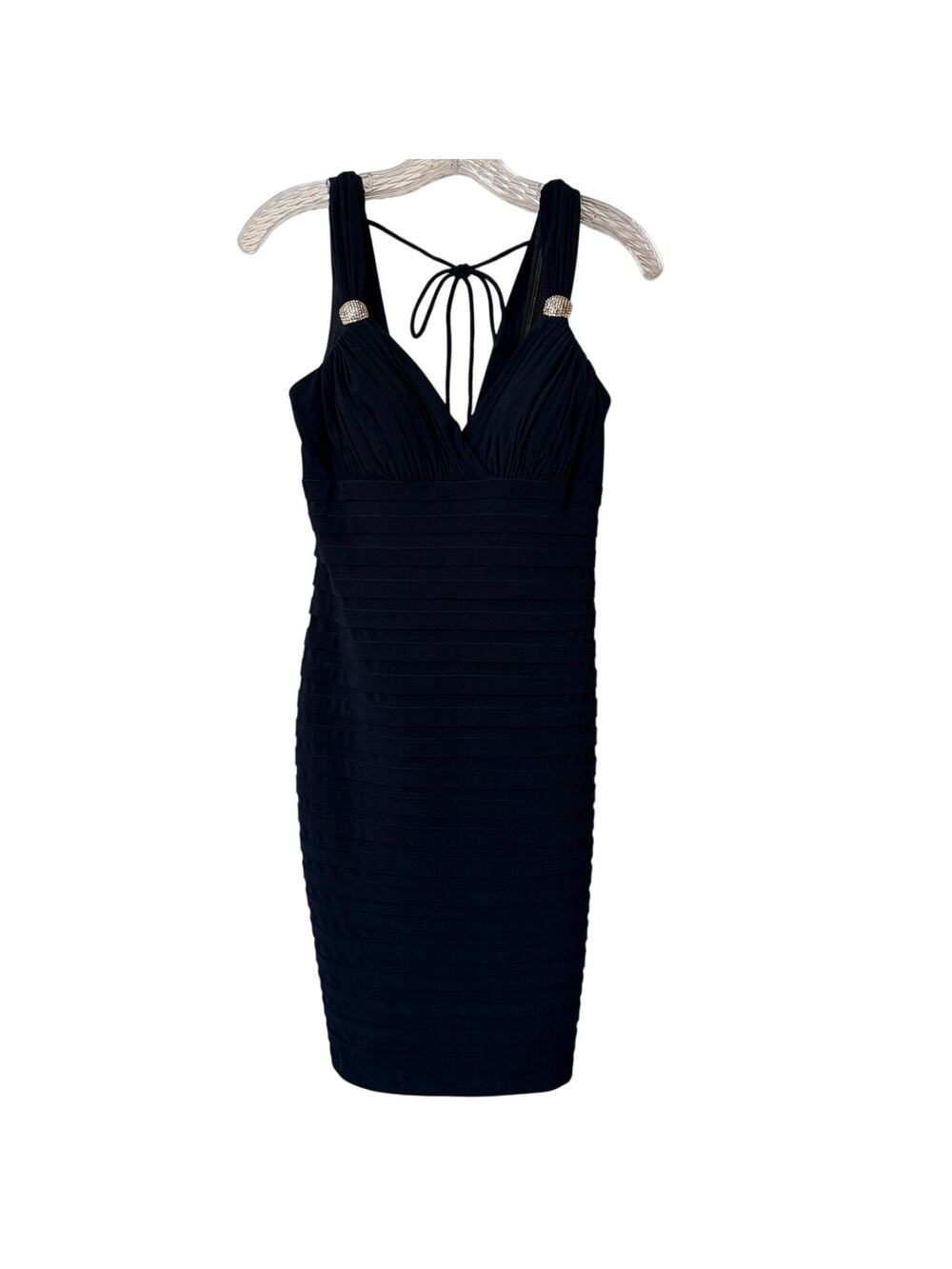 NWT VNTG Cache Cocktail Party Dress Navy Blue Size 6 Wedding Dres Guest